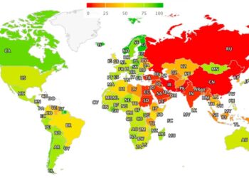 Россия заняла предпоследнее место по уровню свободы интернета, обогнав только Северную Корею — отчёт Cloudwards.